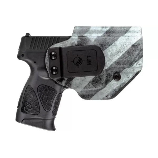 Taurus G3C Compact Handgun 9mm Luger 10rd Magazines (2) 3.26" Barrel Black with MFT BW Flag Holster