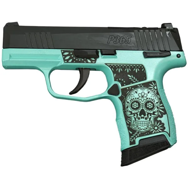Sig Sauer P365-380-BSS-MS Exclusive "Sugar Skull" Tiffany Glitter Handgun .380 10rd Magazines (2) 3.1" Barrel