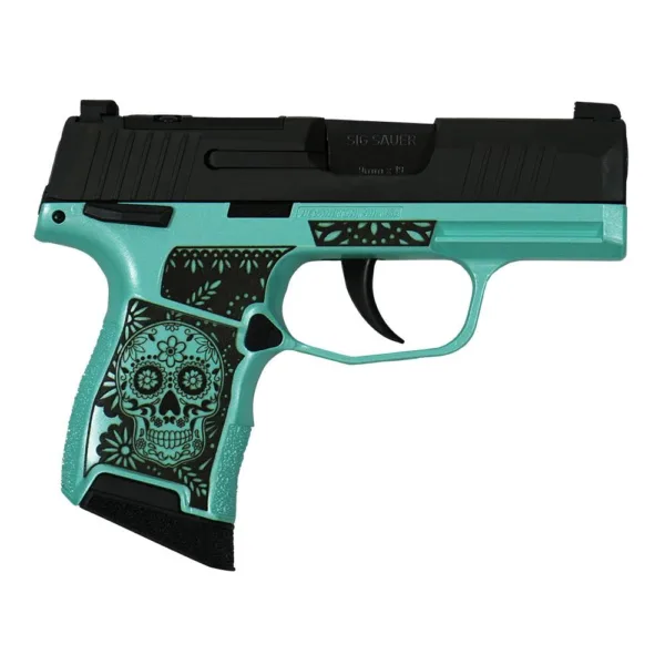 Sig Sauer "Sugar Skull Tiffany Glitter" P365 Optic Ready Handgun 9mm Luger 10rd Magazines(2) 3.1" Barrel X-RAY 3 Sights Manuel Safety