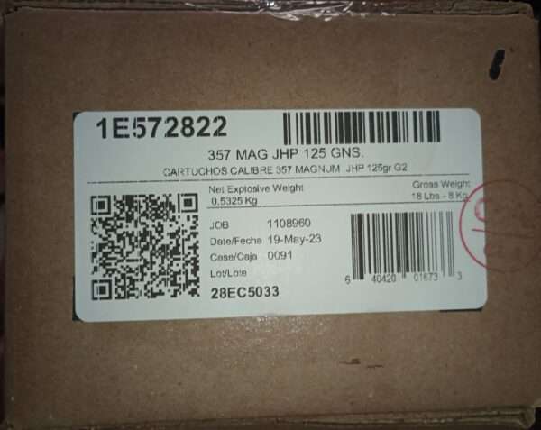 Aguila Ammunition .357 Magnum Handgun Ammo - 125 Grain | JHP | 500rd Case