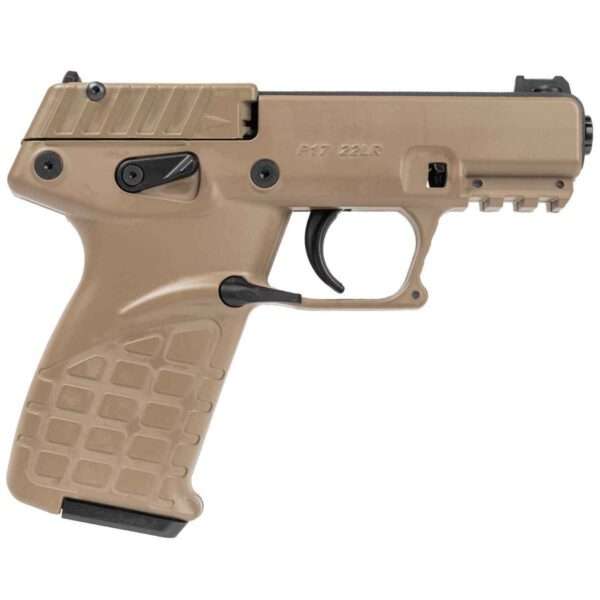Kel-Tec P17 Pistol - Tan | .22 LR | 3.8"  Threaded Barrel | 10rd | Fiber Optic Front Sight