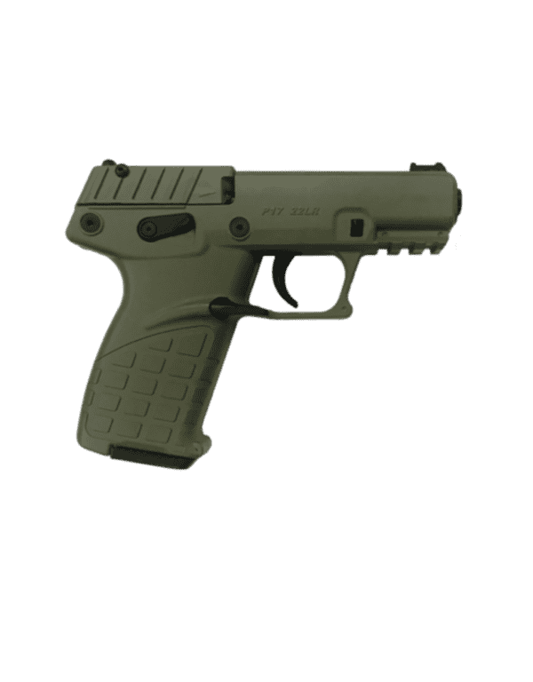 Kel-Tec P17 Pistol - OD Green | .22 LR | 3.8"  Threaded Barrel | 10rd | Fiber Optic Front Sight