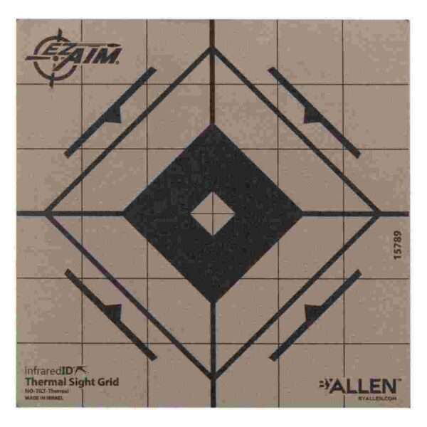 Allen EZ Aim Adhesive Thermal Sight Grid Paper Target 6"