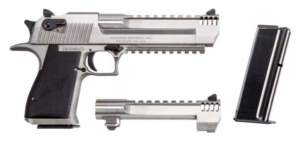 Magnum Research DE50429SRMB Desert Eagle Mark XIX Conversion Combo 50 AE/429 DE 6" 7+1 Overall Stainless Steel Black Rubber Grip